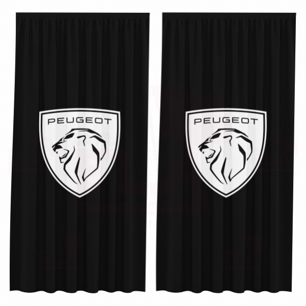 Peugeot Siyah Baskl Gnelik Perdeler