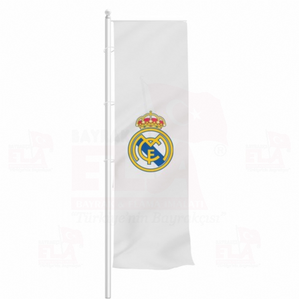 Real Madrid CF Yatay ekilen Flamalar ve Bayraklar