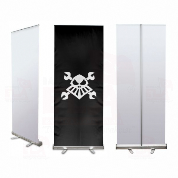 Robot Pirate Banner Roll Up