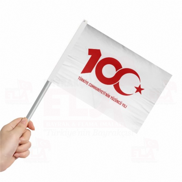 Trkiye Cumhuriyetinin 100.Yl Sopal Bayrak ve Flamalar