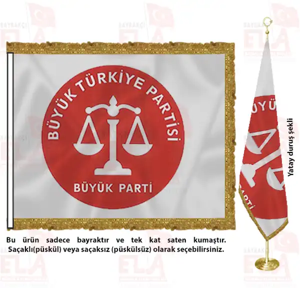 Byk Trkiye Partisi Saten Makam Flamas